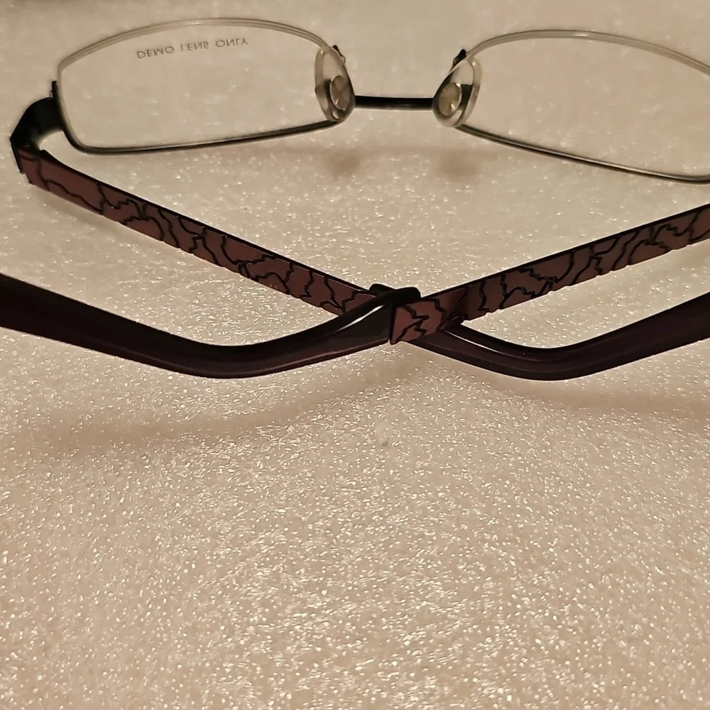 Sleek Dark Metal Rectangular Glasses demo frames only half rim